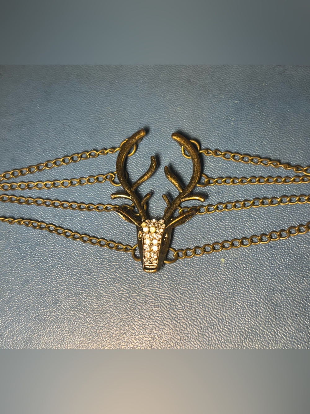 Vintage Brass Adjustable Deer Head Bracelet - Picture 2 of 2